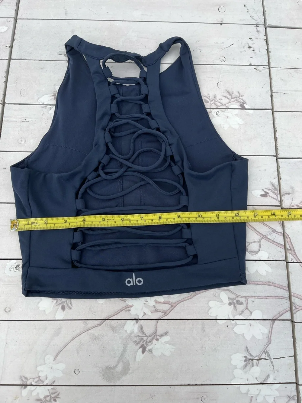 ALO Yoga Charcoal Gray Drawstring Waist Top